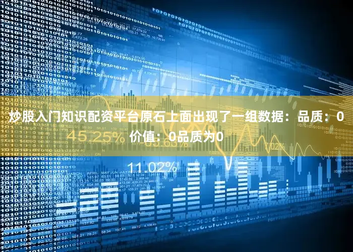 炒股入门知识配资平台原石上面出现了一组数据：品质：0价值：0品质为0